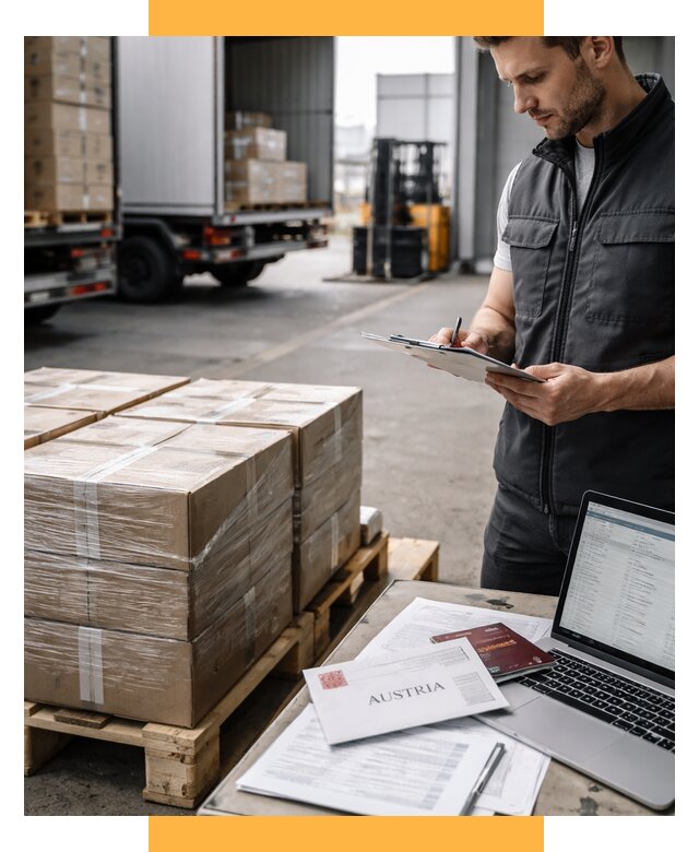 Доставка в Австрию от 65917 р. Логистика и экспорт СетСервис-Шмб